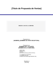 Propuesta de ventas Propuesta de ventas