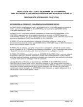 Resolución del directorio para autorizar la renovación de contratos