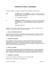 Contratto con il contabile Contratto con il contabile