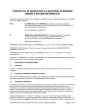 Contratto di servizi gestione risorse umane e sistemi informatici Contratto di servizi gestione risorse umane e sistemi informatici