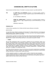 Cessione del diritto d'autore Cessione del diritto d'autore