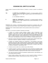 Cessione del diritto d'autore per software Cessione del diritto d'autore per software