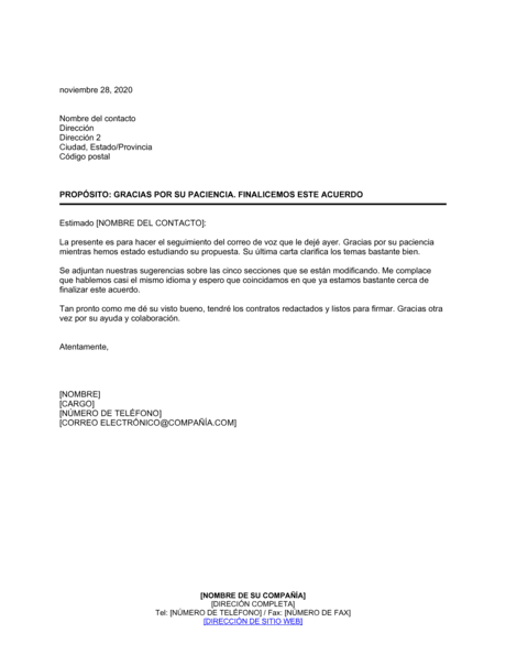 Respuesta Positiva Para Propuesta Modelos Y Ejemplo Biztree Com