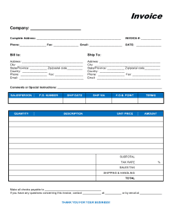 Commercial Sales Invoice