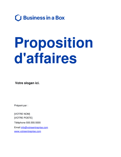Distribution De Une Affaire De Détails Proposition d'affaires - Modèles & Exemples PDF | Biztree.com
