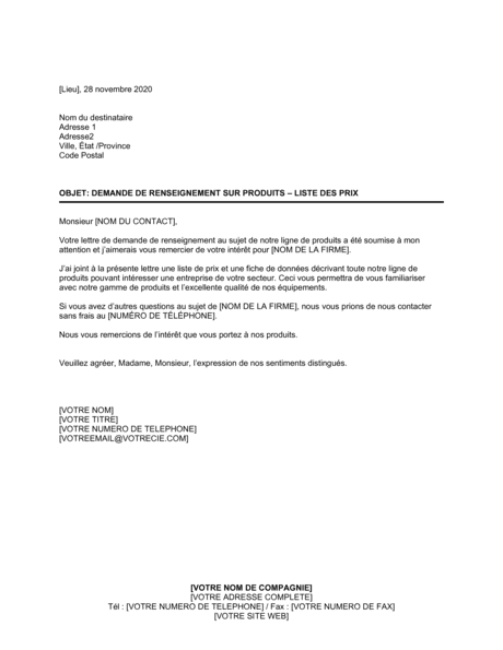 exercice rédaction courrier professionnel